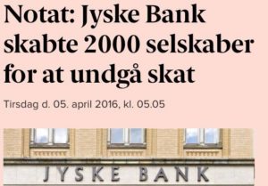 Jyske Bank skaber 2000 selskaber for at undgå skat